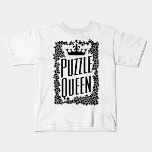 Puzzle Queen Crown Jigsaw Pieces Puzzler Hobbyist Funny Kids T-Shirt